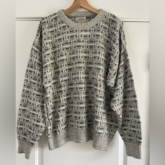 Pendleton Other - Vintage St John Patterned Sweater Gray/Green - XL